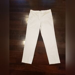 NWT J Jill Wearever Collection Refined Woven Trouser Pants Size 8 White